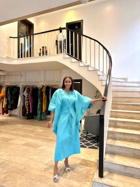 Circle Kaftan Mint blue