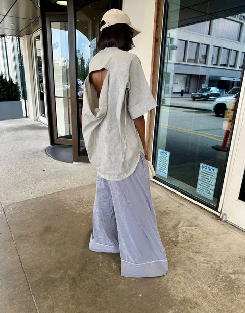 Cowl back pant set