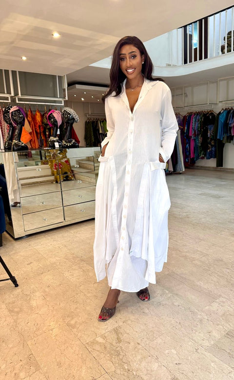 Dual-Shirt Shirt Dress