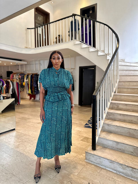 Mixed Assymetric skirt set