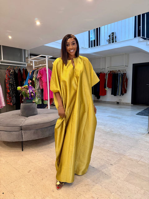 High neck slit kaftan