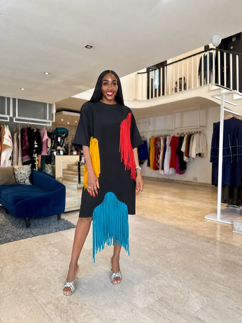 CASCADE FLOW DRESS