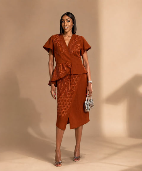 AGBADA EMBROIDERY TOP
