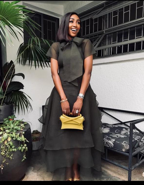 BOW DRESS (SLEEVED)