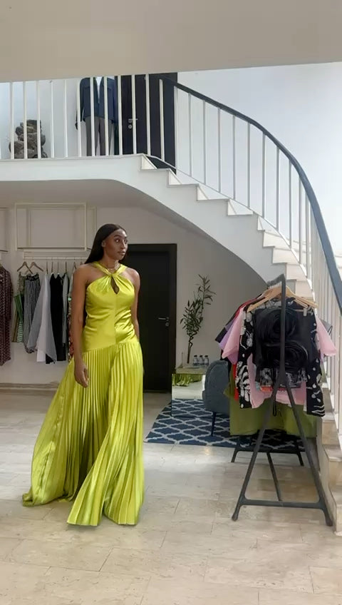 Mannie maxi Pleated dress