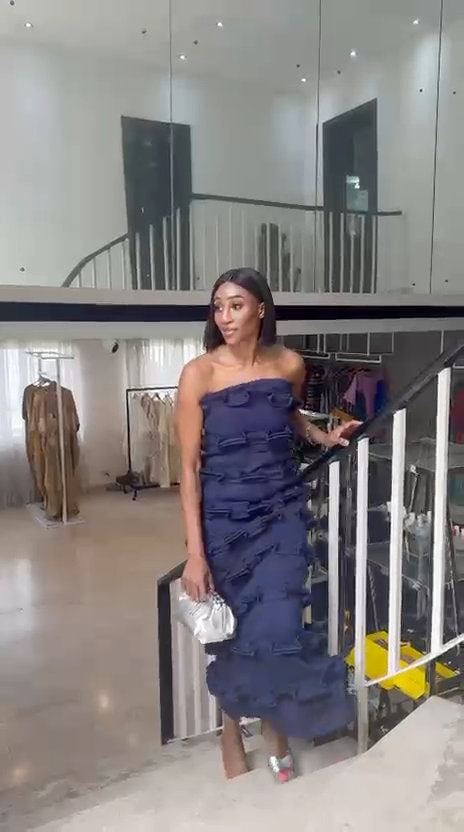 Box pleats maxi Dress